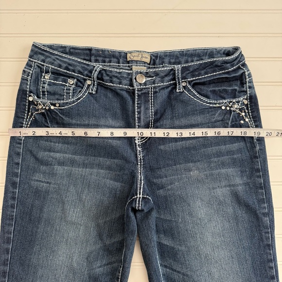 Earl Jean Women’s Size 12 Embellished Rhinestones Pocket Capri Denim Pants - Picture 7 of 12